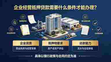 企业经营抵押贷款需要什么条件才能办理？